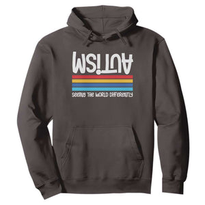 Autism Awareness Hoodie Seeing the World Differently ASD Month Support TS10 Dark Chocolate Print Your Wear