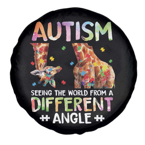Autism Awareness Giraffe Spare Tire Cover Seeing The World Differently ASD TS10 Print Your Wear
