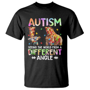 Autism Awareness Giraffe T Shirt Seeing The World Differently ASD TS10 Black Print Your Wear