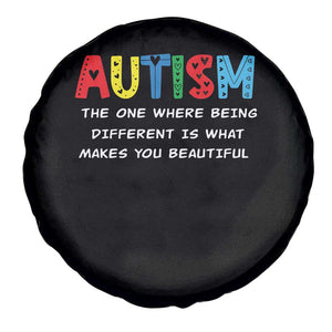 Autism Awareness Spare Tire Cover Different Makes You Beautiful ASD Month Support TS10 Print Your Wear