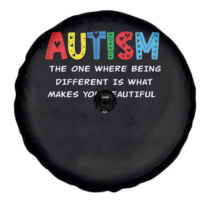 Autism Awareness Spare Tire Cover Different Makes You Beautiful ASD Month Support TS10 Print Your Wear