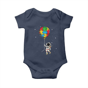 Autism Awareness Astronaut Baby Onesie Puzzle Pieces Balloon Space Autistic TS10 Navy Print Your Wear