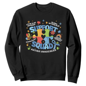 Autism Awareness Support Squad Sweatshirt TS10 Black Print Your Wear