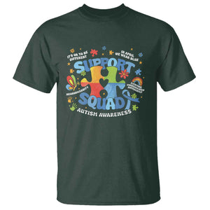 Autism Awareness Support Squad T Shirt TS10 Dark Forest Green Print Your Wear