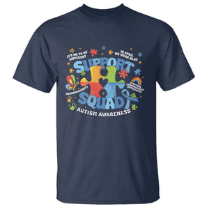 Autism Awareness Support Squad T Shirt TS10 Navy Print Your Wear