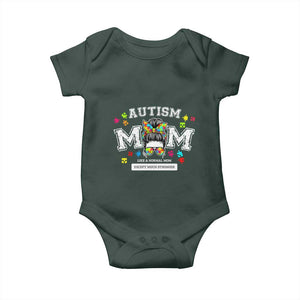 Autism Mom Baby Onesie Much Stronger Messy Bun ASD Autism Awareness TS10 Print Your Wear