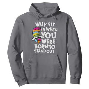 Autism Awareness Hoodie Why Fit In When You Were Born To Stand Out Autistic Pride TS10 Charcoal Print Your Wear