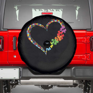 Autism Awareness Love Heart Puzzle Piece Spare Tire Cover TS10 Black Print Your Wear