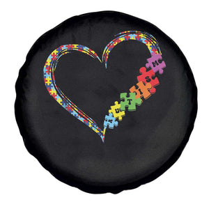 Autism Awareness Love Heart Puzzle Piece Spare Tire Cover TS10 Print Your Wear