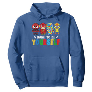 Autism Awareness Superheroes Hoodie Dare To Be Yourself TS10 Royal Blue Print Your Wear