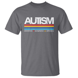 Retro Autism Awareness Acceptance T Shirt TS10 Charcoal Print Your Wear