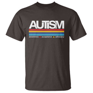 Retro Autism Awareness Acceptance T Shirt TS10 Dark Chocolate Print Your Wear