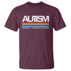Retro Autism Awareness Acceptance T Shirt TS10 Maroon Print Your Wear