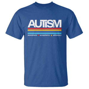Retro Autism Awareness Acceptance T Shirt TS10 Royal Blue Print Your Wear