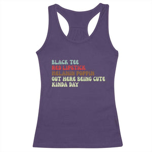 Melanin Poppin Black Girl Pride Racerback Tank Top Funny Juneteenth Saying Afro Black Women Queen TS10 Purple Print Your Wear