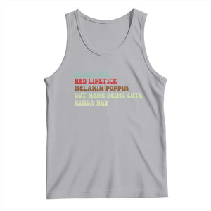 Melanin Poppin Black Girl Pride Tank Top Funny Juneteenth Saying Afro Black Women Queen TS10 Athletic Heather Print Your Wear
