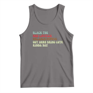 Melanin Poppin Black Girl Pride Tank Top Funny Juneteenth Saying Afro Black Women Queen TS10 Deep Heather Print Your Wear