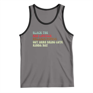 Melanin Poppin Black Girl Pride Tank Top Funny Juneteenth Saying Afro Black Women Queen TS10 Deep Heather Black Print Your Wear