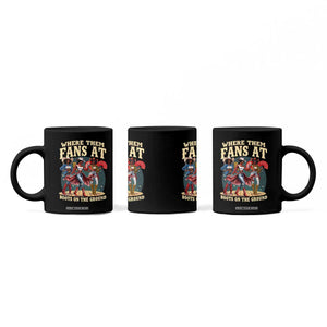 Where Them Fans At Boots On The Ground Black Cowgirl Coffee Mug TS10 Print Your Wear