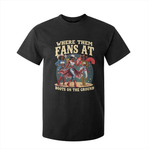Where Them Fans At Boots On The Ground Black Cowgirl T Shirt For Kid TS10 Black Print Your Wear