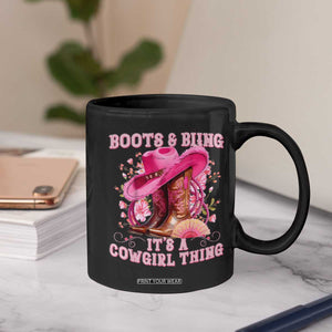 Boots and Bling Its A Cowgirl Thing Western Cowgirl Coffee Mug TS10 Print Your Wear