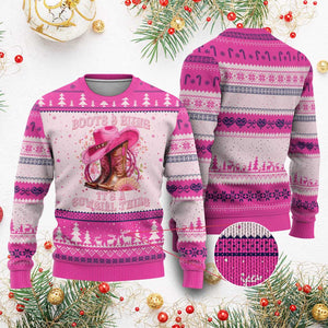 Boots and Bling Its A Cowgirl Thing Western Cowgirl Ugly Christmas Sweater TS10 Hot Pink Print Your Wear