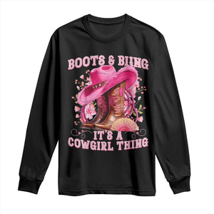 Boots and Bling Its A Cowgirl Thing Western Cowgirl Long Sleeve Shirt TS10 Black Print Your Wear