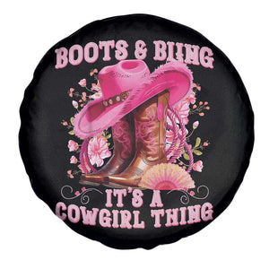 Boots and Bling Its A Cowgirl Thing Western Cowgirl Spare Tire Cover TS10 Print Your Wear