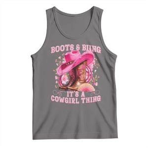 Boots and Bling Its A Cowgirl Thing Western Cowgirl Tank Top TS10 Deep Heather Print Your Wear