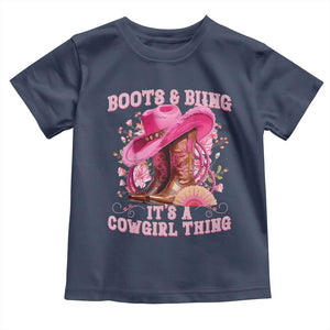 Boots and Bling Its A Cowgirl Thing Western Cowgirl Toddler T Shirt TS10 Navy Print Your Wear