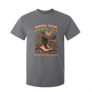 Where Them Fans At Boots On The Ground T Shirt For Kid Black Cowgirl Western Pride TS10 Charcoal Print Your Wear
