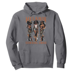 Melanin Cowgirl Swag Hoodie Black Women Western Pride TS10 Charcoal Print Your Wear