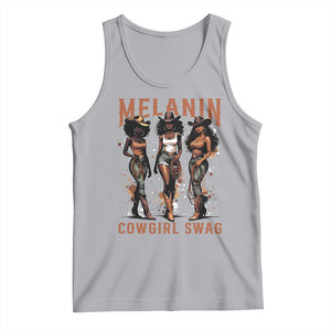 Melanin Cowgirl Swag Tank Top Black Women Western Pride TS10 Athletic Heather Print Your Wear