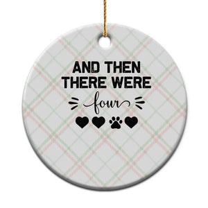 And Then There Were Four Ceramic Ornament Pregnancy Baby Announcement With Dog TS10 1pc Christmas Plaid Print Your Wear