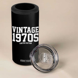 Vintage 1970s Limited Edition 4 in 1 Can Cooler Tumbler Vintage Varsity Funny Cool 1970 Theme TS10 Print Your Wear