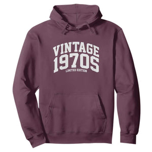 Vintage 1970s Limited Edition Hoodie Vintage Varsity Funny Cool 1970 Theme TS10 Maroon Print Your Wear
