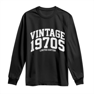 Vintage 1970s Limited Edition Long Sleeve Shirt Vintage Varsity Funny Cool 1970 Theme TS10 Black Print Your Wear