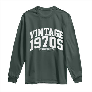 Vintage 1970s Limited Edition Long Sleeve Shirt Vintage Varsity Funny Cool 1970 Theme TS10 Dark Forest Green Print Your Wear