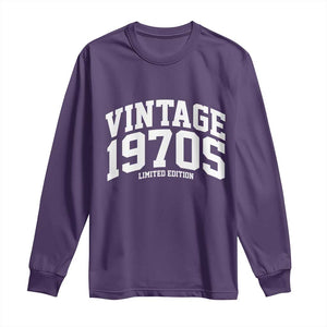 Vintage 1970s Limited Edition Long Sleeve Shirt Vintage Varsity Funny Cool 1970 Theme TS10 Purple Print Your Wear