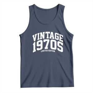 Vintage 1970s Limited Edition Tank Top Vintage Varsity Funny Cool 1970 Theme TS10 Navy Print Your Wear