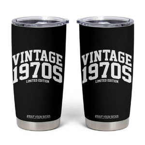 Vintage 1970s Limited Edition Tumbler Cup Vintage Varsity Funny Cool 1970 Theme TS10 Black Print Your Wear