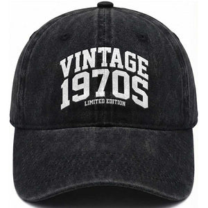 Vintage 1970s Limited Edition Washed Cotton Baseball Cap Vintage Varsity Funny Cool 1970 Theme TS10 Print Your Wear