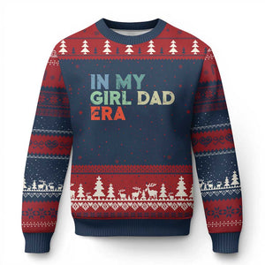 Funny In My Girl Dad Era Ugly Christmas Sweater Fathers Day Presents From Daughter TS10 Navy Red Print Your Wear