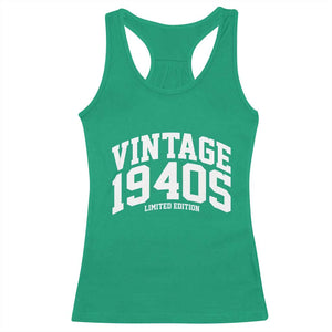 Vintage 1940s Limited Edition Racerback Tank Top Vintage Varsity Funny Cool 1940 Theme TS10 Irish Green Print Your Wear