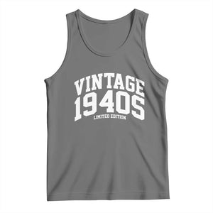 Vintage 1940s Limited Edition Tank Top Vintage Varsity Funny Cool 1940 Theme TS10 Black Heather Print Your Wear
