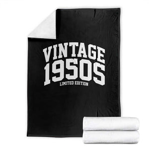 Vintage 1950s Limited Edition Throw Blanket Vintage Varsity Funny Cool 1950 Theme TS10 Black Print Your Wear