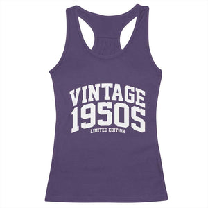 Vintage 1950s Limited Edition Racerback Tank Top Vintage Varsity Funny Cool 1950 Theme TS10 Purple Print Your Wear