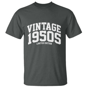 Vintage 1950s Limited Edition T Shirt Vintage Varsity Funny Cool 1950 Theme TS10 Dark Heather Print Your Wear