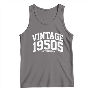 Vintage 1950s Limited Edition Tank Top Vintage Varsity Funny Cool 1950 Theme TS10 Deep Heather Print Your Wear