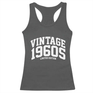 Vintage 1960s Limited Edition Racerback Tank Top Vintage Varsity Funny Cool 1960 Theme TS10 Dark Heather Print Your Wear
